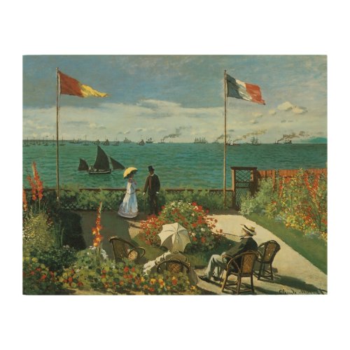 Terrace at the Seaside by Claude Monet Wood Wall Decor