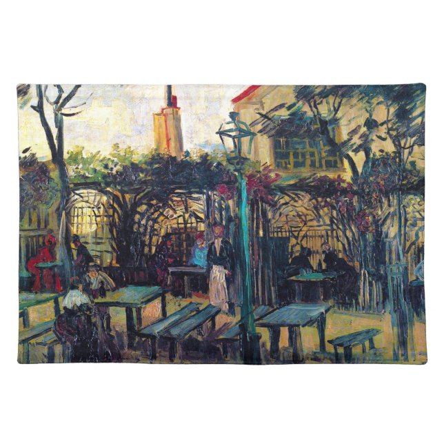 Terrace  Cafe on Montmartre Vincent Van Gogh Placemat (Front)