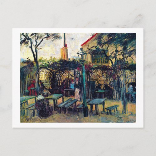 Terrace  Cafe on Montmartre Vincent Van Gogh Postcard