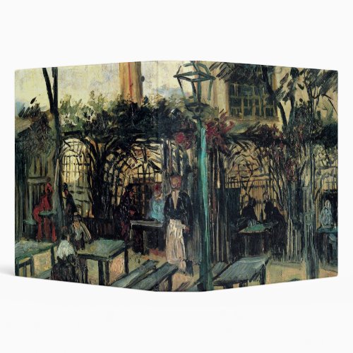 Terrace of a Cafe Montmartre by Vincent van Gogh 3 Ring Binder
