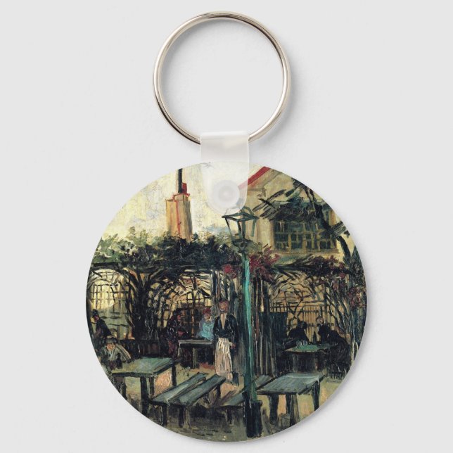 Terrace of a Cafe, Montmartre by Vincent van Gogh Keychain (Front)