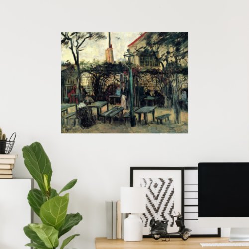 Terrace of a Cafe Montmartre by Vincent van Gogh Poster