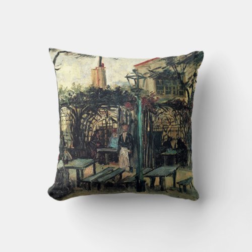 Terrace of a Cafe Montmartre by Vincent van Gogh Throw Pillow