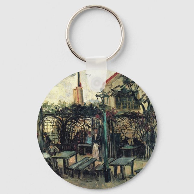 Terrace of a Cafe on Montmartre La Guinguette Keychain (Front)