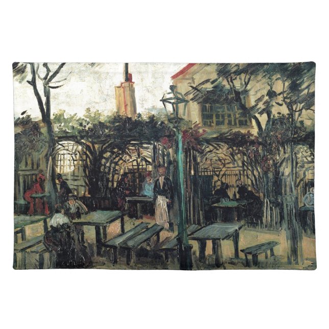 Terrace of a Cafe on Montmartre La Guinguette Placemat (Front)