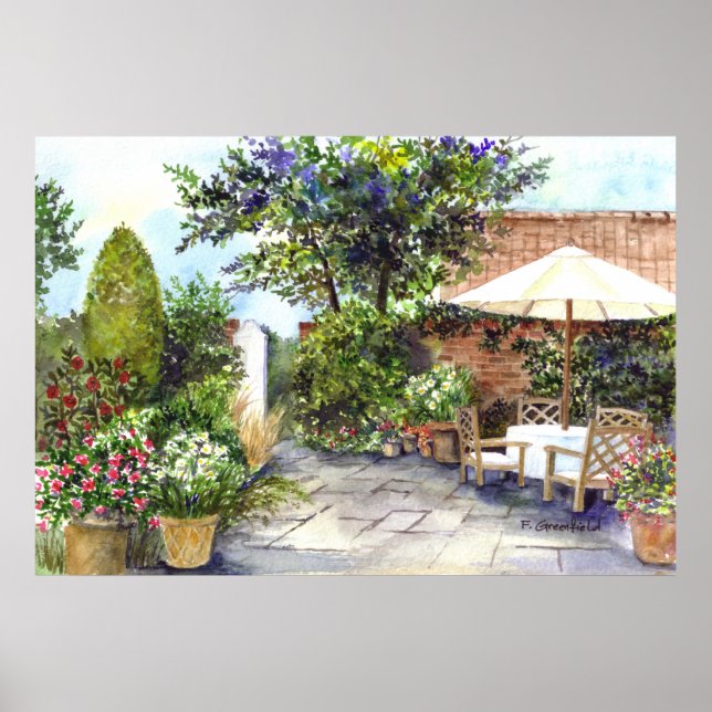 Terrace of The Manor House in Heslington York Poster (Front)