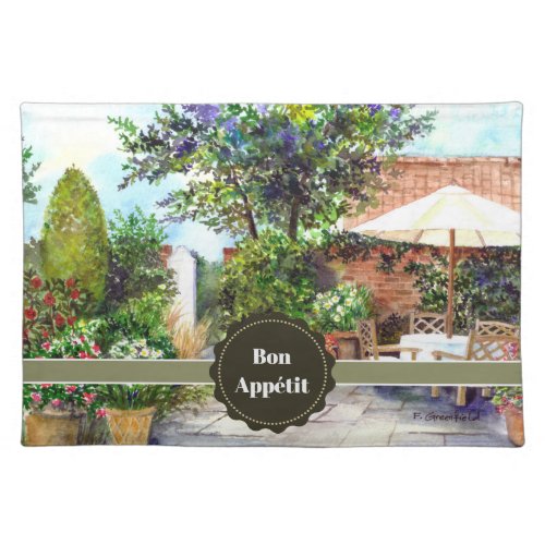 Terrace of The Manor House York Cloth Placemat