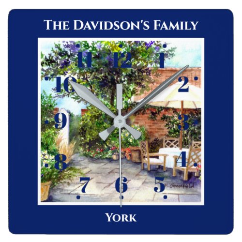 Terrace of The Manor House York England Square Wall Clock
