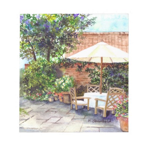 Terrace of The Manor House York Notepad
