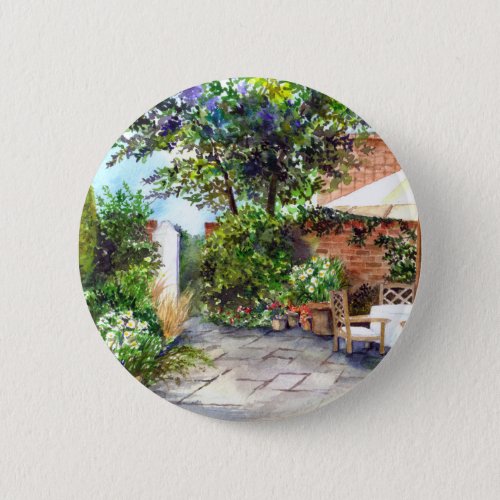 Terrace of The Manor House York Pinback Button