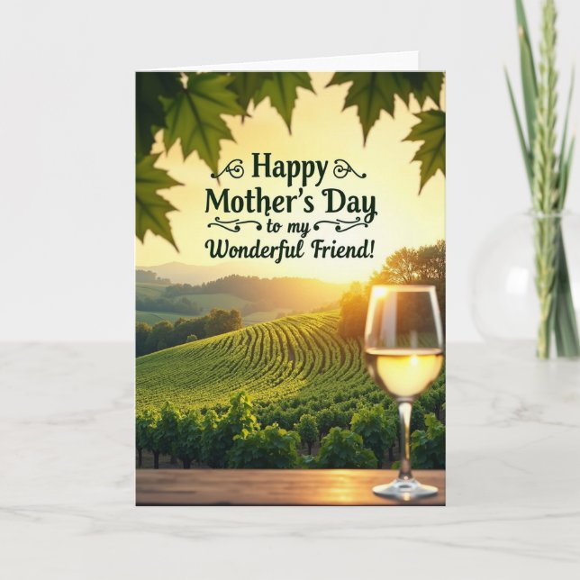 Terraced Fields Sweet Mothers Day Card (Front)