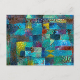 Terraced garden (1920) painting by Paul Klee Postcard