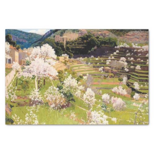 Terraced Garden in Mallorca by Santiago Rusiol Tissue Paper