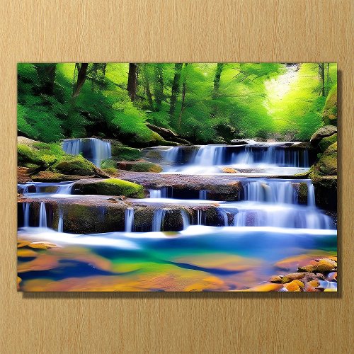 Terraced Waterfalls on 14 x 10 Acrylic Print