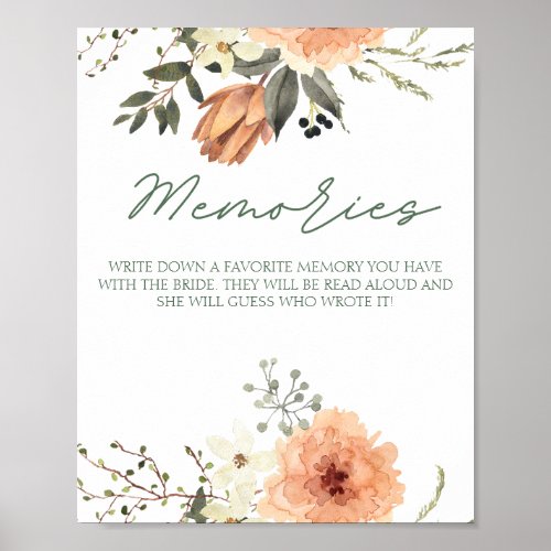 Terracota Flower Write Memories  Poster
