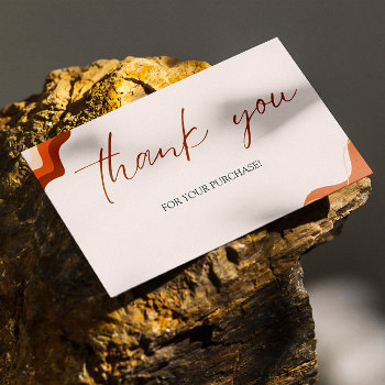 Terracota Order Thank You Small Business Marketing Business Card by InfinitoStyle at Zazzle