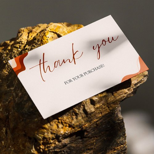 Terracota Order Thank You Small Business Marketing Business Card