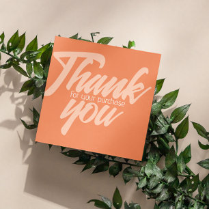 Terracota Thank You For Your Purchase Square Business Card