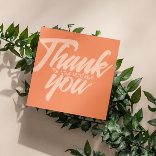 Terracota Thank You For Your Purchase Square Business Card