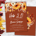 Terracotta 21st Birthday Fall Floral  Invitation<br><div class="desc">Terracotta Fall Floral 21st birthday party invitation for a fun birthday party</div>