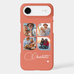 Terracotta 4 Photo Personalized Name iPhone 17 Air Case