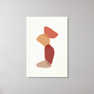 Terracotta Abstract Boho Canvas Print