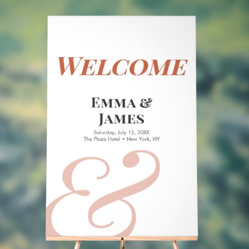 Terracotta Ampersand Wedding | Welcome Sign