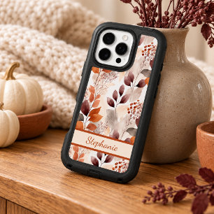 Terracotta and Burgundy Fall Leaves Boho Autumn iPhone 16 Pro Max Case