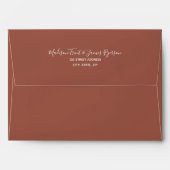 Terracotta and Copper Floral Envelope (Back (Top Flap))