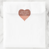 Terracotta and Copper Floral Vines, Hearts  Heart  Heart Sticker (Bag)
