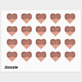 Terracotta and Copper Floral Vines, Hearts  Heart  Heart Sticker (Sheet)