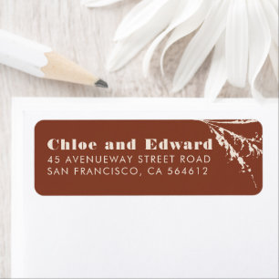 Terracotta and Ivory Elegant Boho Label