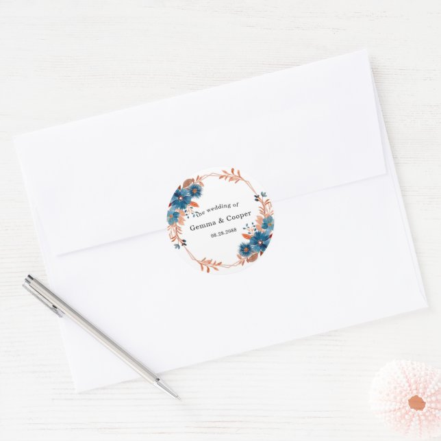 Darling Souvenir Rotonde 1,6 Pollici Botanica Fiori Salva I PC Data Stickers Wedding Seal-45
