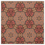 Terracotta and Tan Honeycomb Tile Pattern  Fabric