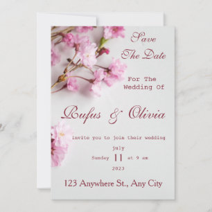 Terracotta and White Flowers Exotic Boho Wedding I Invitation