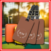 Terracotta and White | Modern Initials Monogram