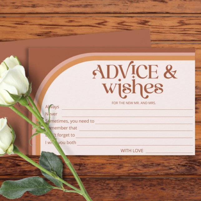 Terracotta Arch  Advice and Wishes Bridal Shower Stationery (Creator Uploaded)