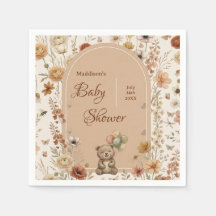 Terracotta Arch Boho Floral Baby Shower Paper