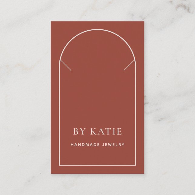 Terracotta Arch Business Necklace Display Card (Front)