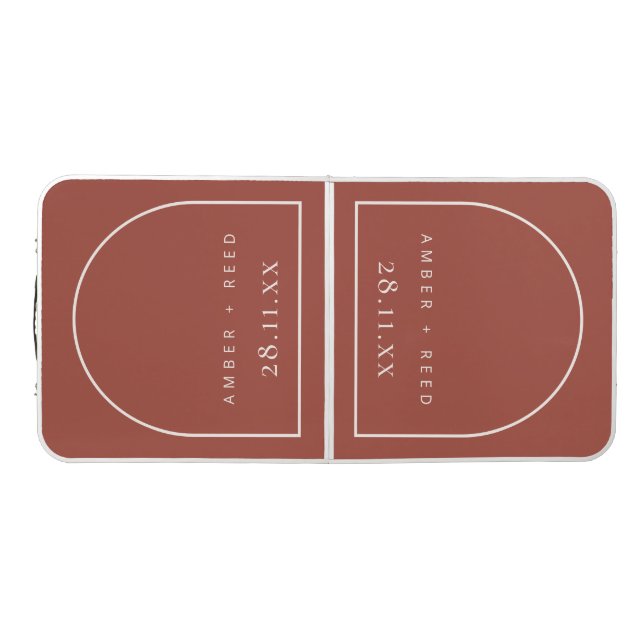 Terracotta Arch Wedding Beer Pong Table (Top)
