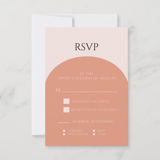 TERRACOTTA ARCH WEDDING RSVP CARD (Front)