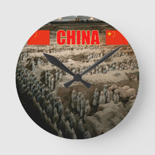 Terracotta Army China - Pro Photo Round Clock