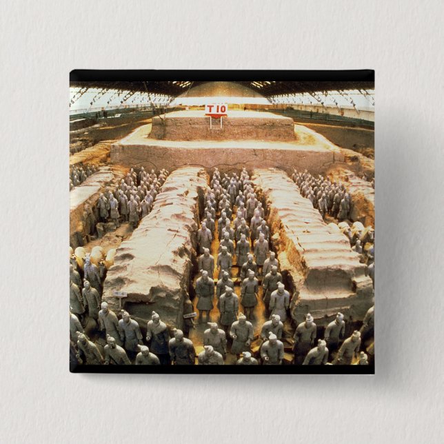 Terracotta Army, Qin Dynasty, 210 BC Pinback Button (Front)