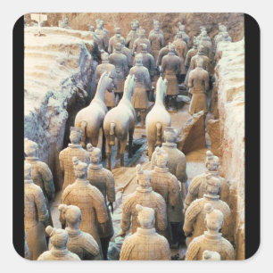 Terracotta Army, Qin Dynasty, 210 BC Square Sticker