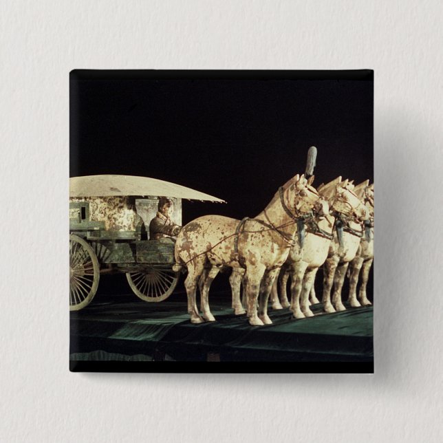 Terracotta Army, Qin Dynasty Pinback Button (Front)