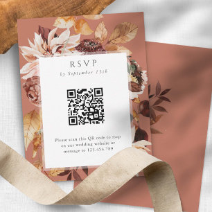 Terracotta Autumn Elegance, Fall Wedding QR code