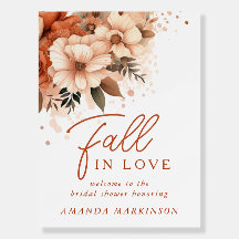Terracotta Autumn Floral Fall in Love Welcome