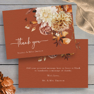 Terracotta Autumn Thank You Card