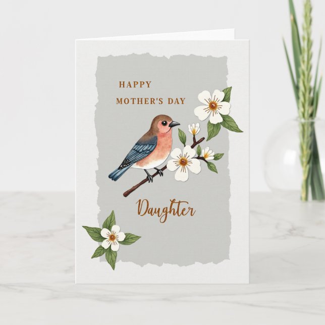 Terracotta Bird Mothers Day Card (Front)
