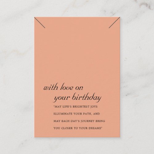 TERRACOTTA BIRTHDAY GIFT NECKLACE DISPLAY CARD